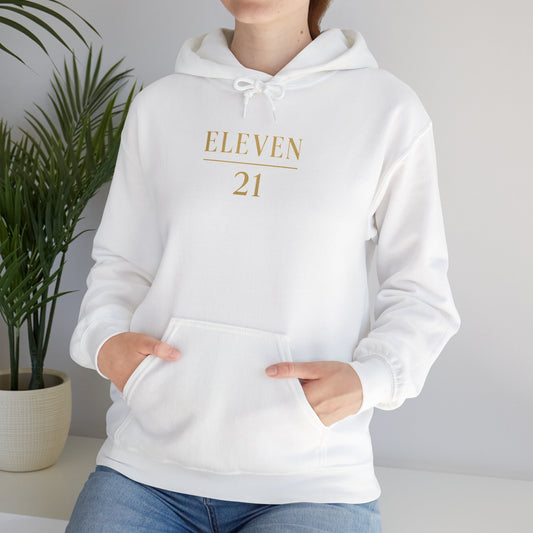 Unisex Heavy Blend™ Hooded Sweatshirt - ELEVEN 21 Gold Design